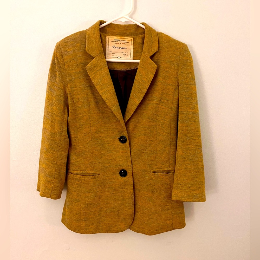 Anthropologie Mustard Blazer